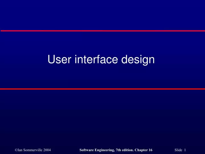 user interface design