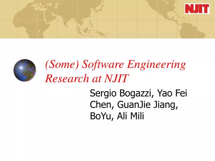 some software engineering research at njit