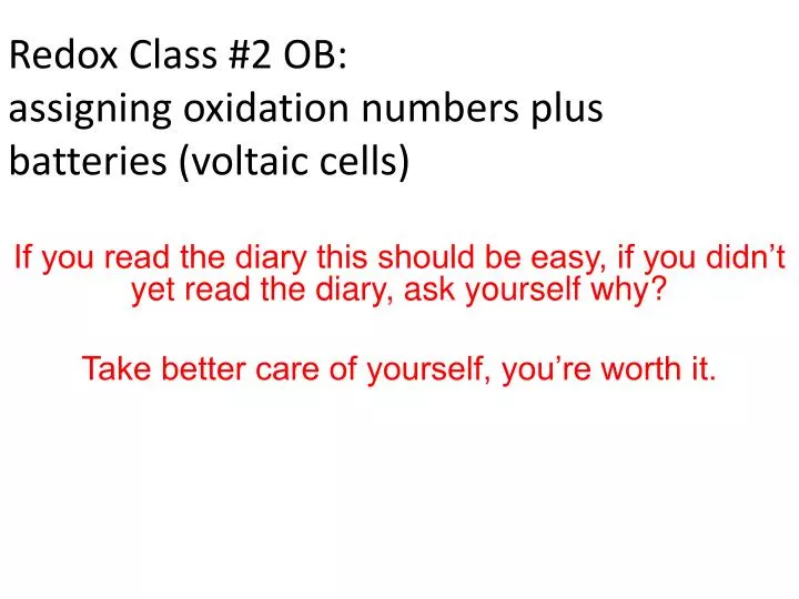 redox class 2 ob assigning oxidation numbers plus batteries voltaic cells