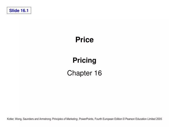 pricing chapter 16