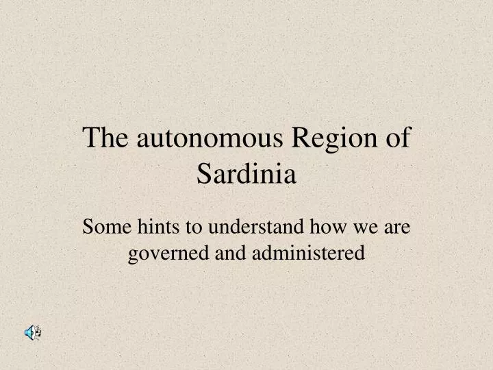 the autonomous region of sardinia
