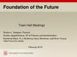 Foundation of the Future Town Hall Meetings - slide 1
