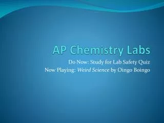 AP Chemistry Labs