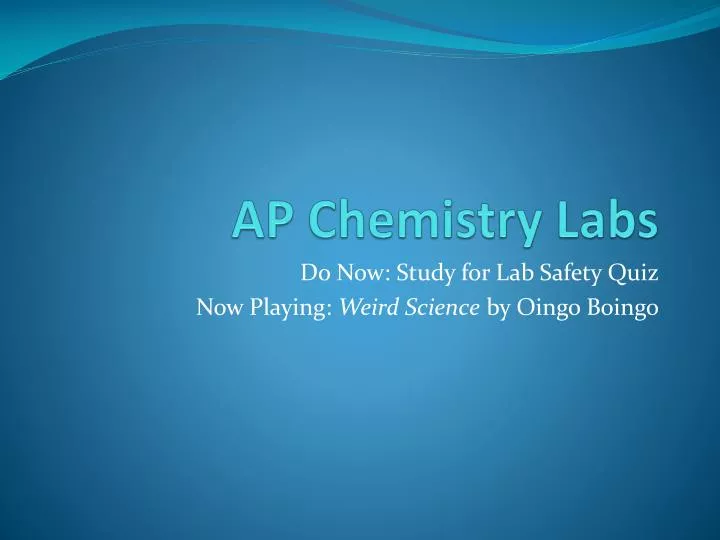 ap chemistry labs
