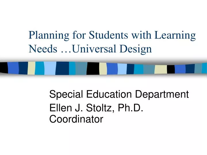 planning for students with learning needs universal design