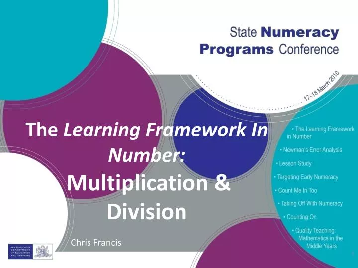 the learning framework in number multiplication division