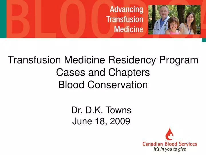 transfusion medicine residency program cases and chapters blood conservation