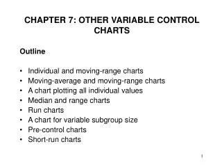 CHAPTER 7: OTHER VARIABLE CONTROL CHARTS