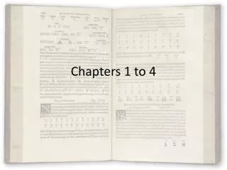 Chapters 1 to 4