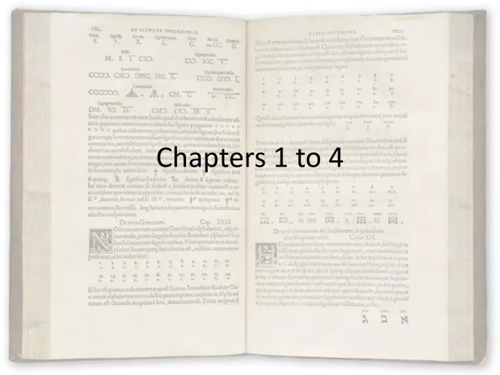 chapters 1 to 4