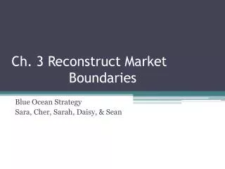 Ch. 3 Reconstruct Market 				 Boundaries