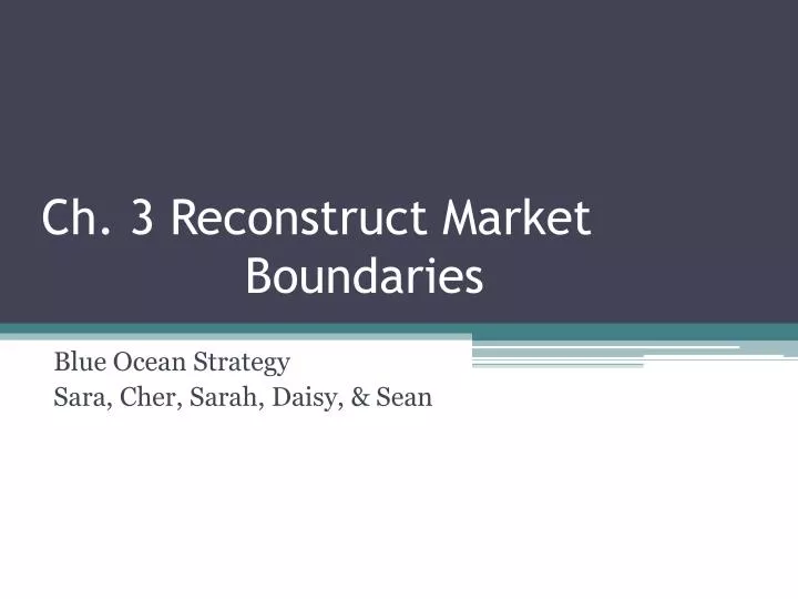 ch 3 reconstruct market boundaries