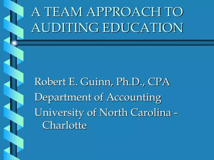 a team approach to auditing education