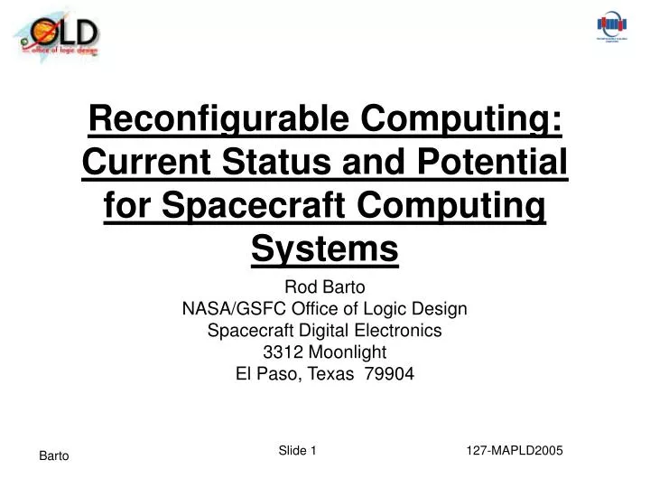 reconfigurable computing current status and potential for spacecraft computing systems