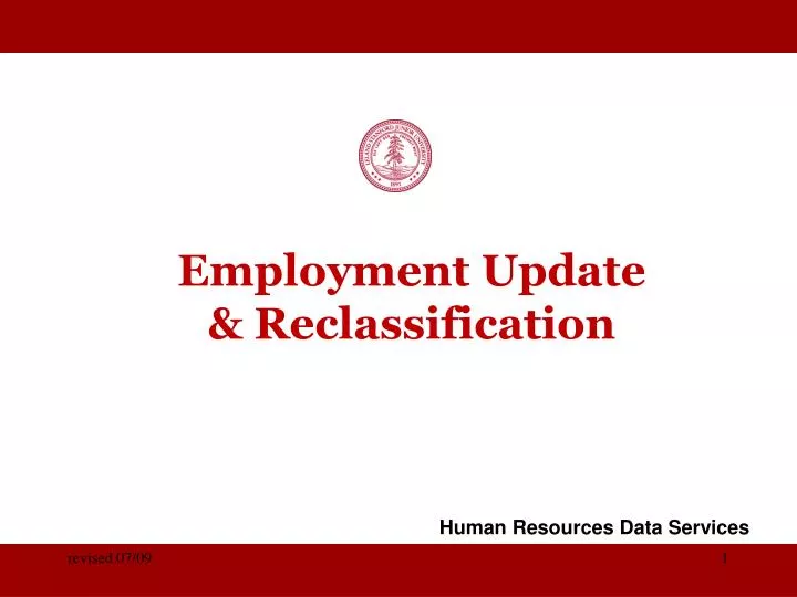 employment update reclassification