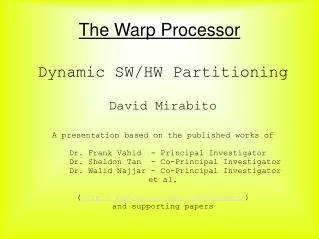 The Warp Processor
