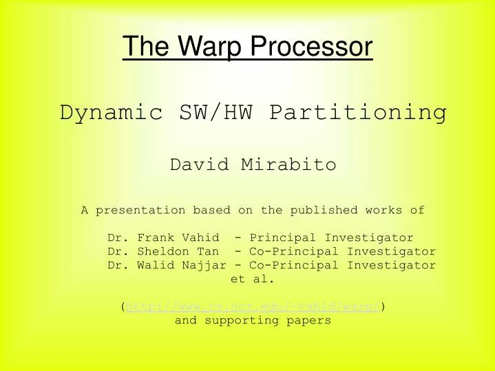 the warp processor
