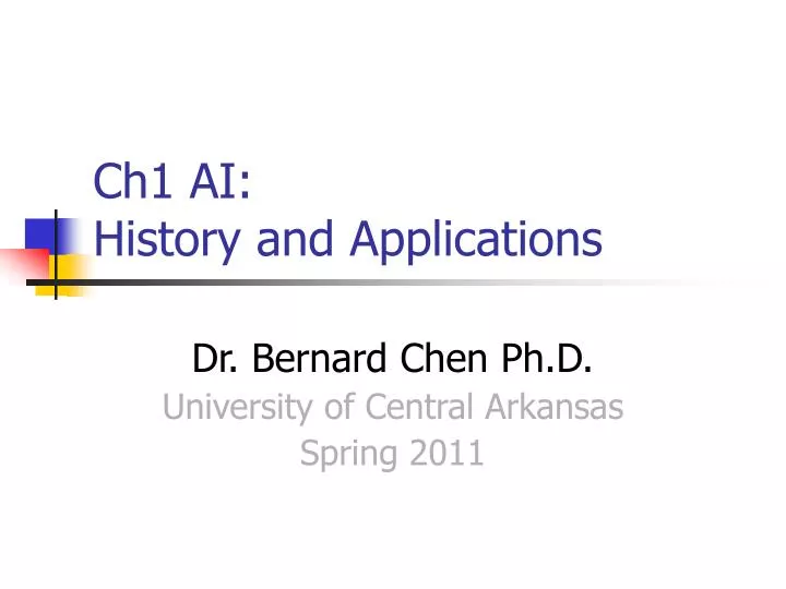 ch1 ai history and applications