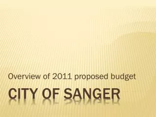 City of sanger