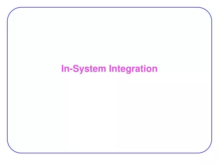 in system integration