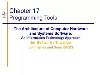 Chapter 17 Programming Tools
