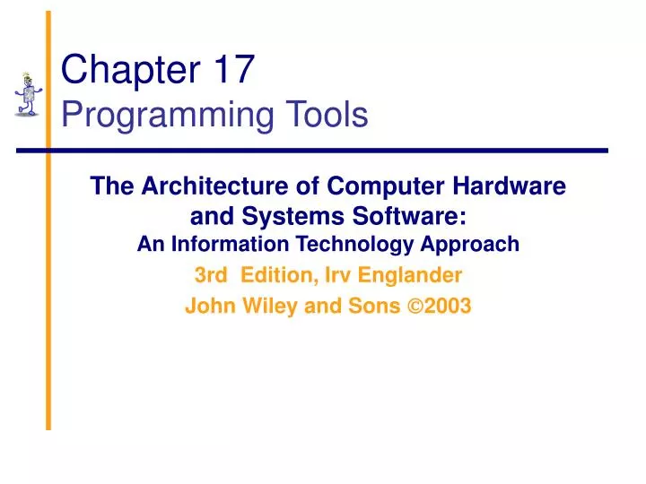 chapter 17 programming tools