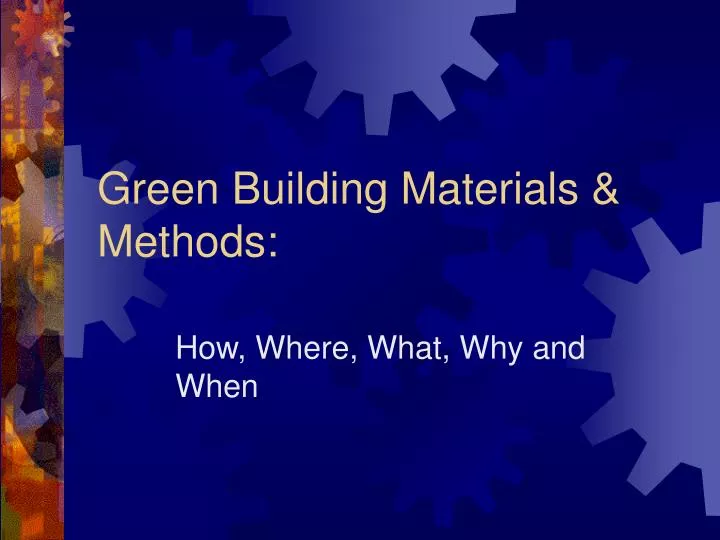green building materials methods