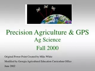 Precision Agriculture &amp; GPS