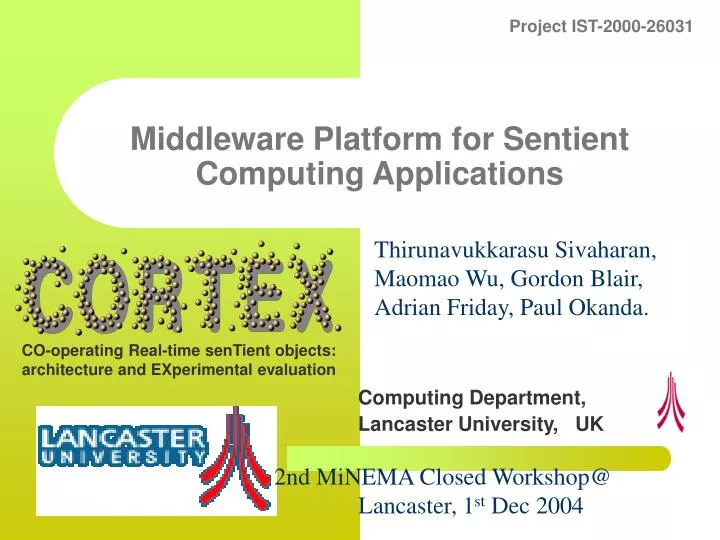 middleware platform for sentient computing applications