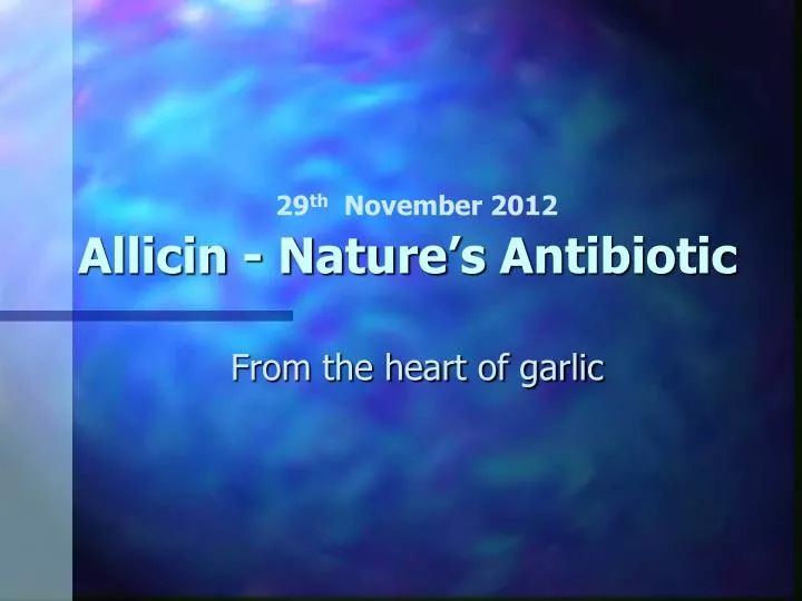allicin nature s antibiotic