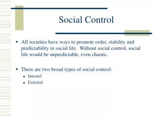 Social Control