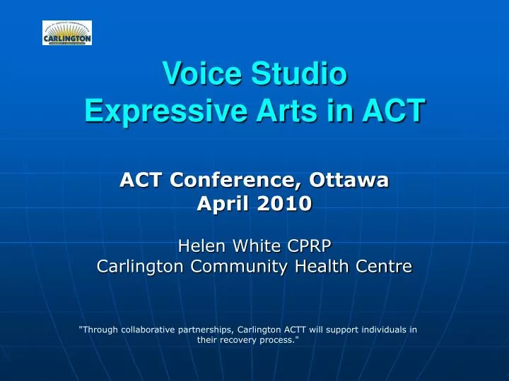 voice studio expressive arts in act