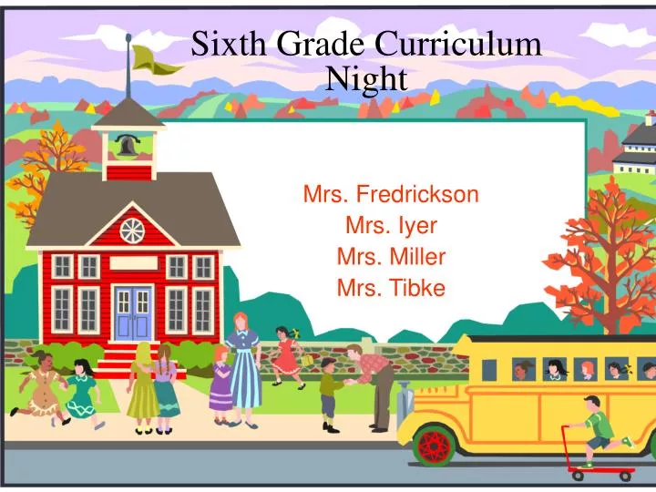 sixth grade curriculum night