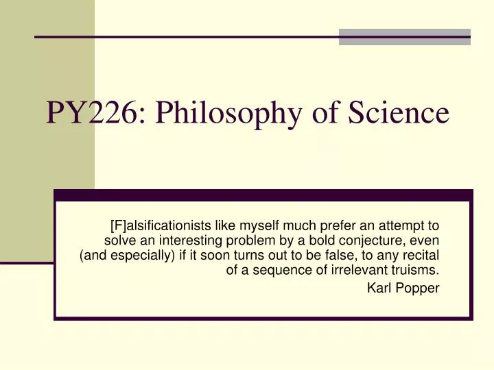 py226 philosophy of science