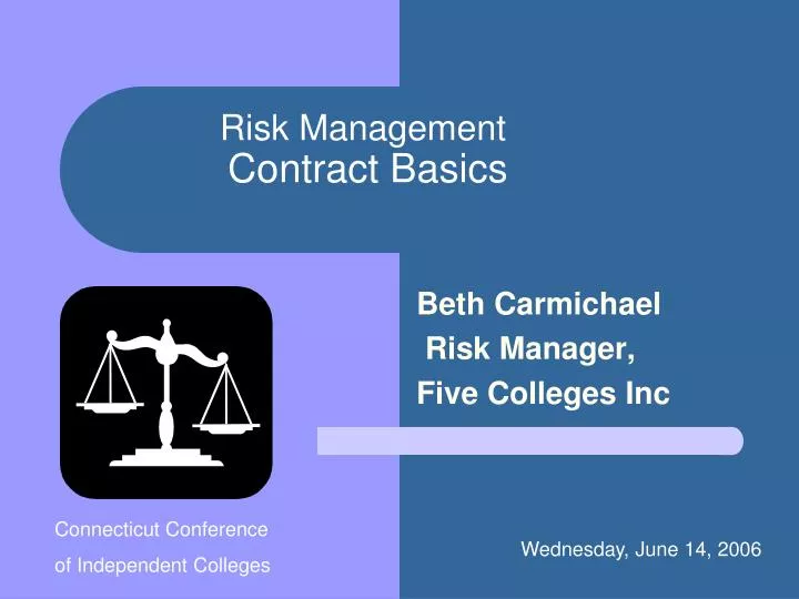 risk management contract basics