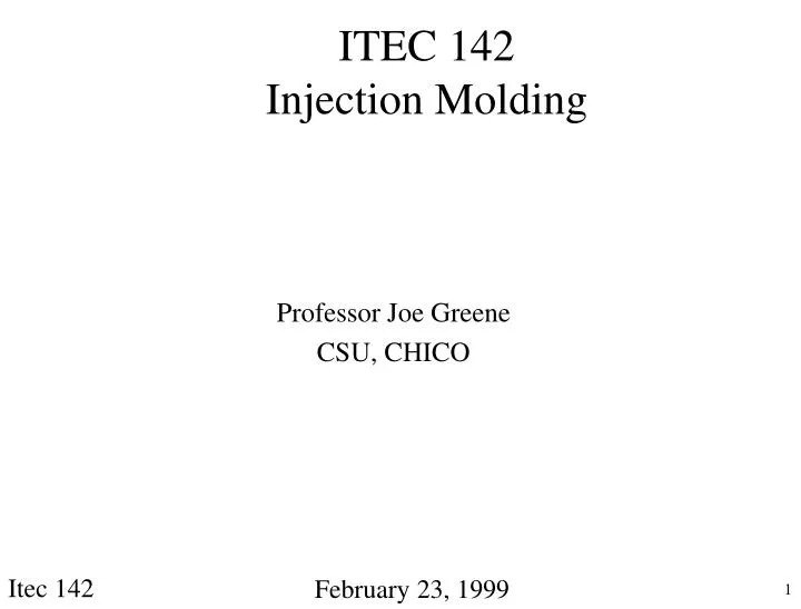 itec 142 injection molding