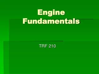 Engine Fundamentals