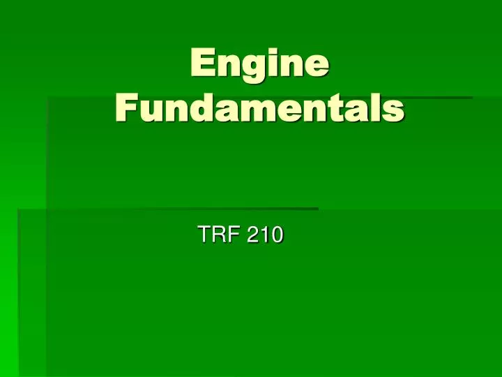 engine fundamentals