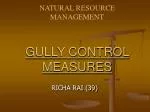GULLY CONTROL MEASURES