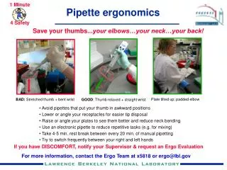 Pipette ergonomics