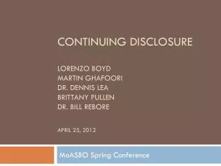 MoASBO Spring Conference