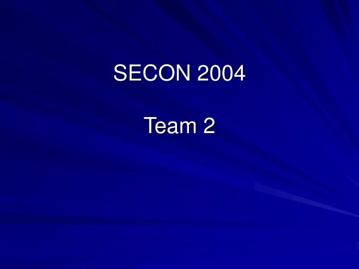 secon 2004 team 2