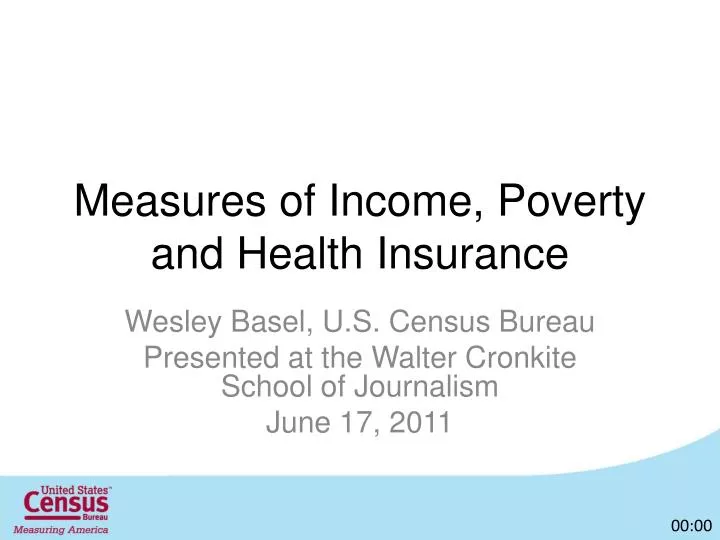 measures of income poverty and health insurance