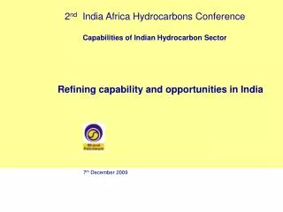 Refining capability and opportunities in India