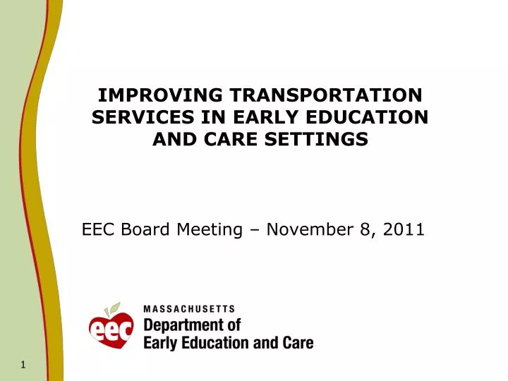 improving transportation services in early education and care settings