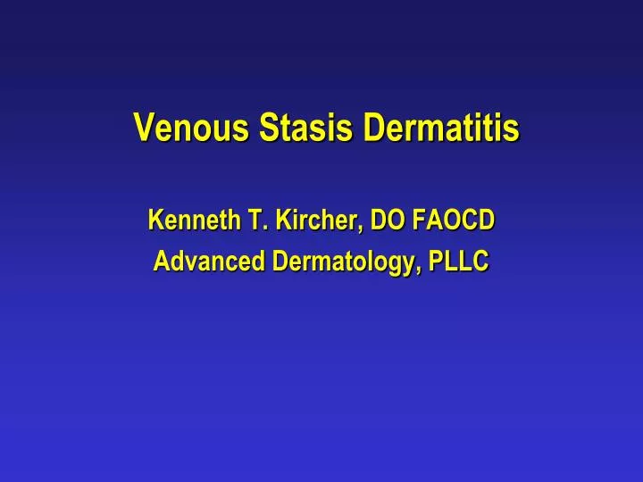 venous stasis dermatitis