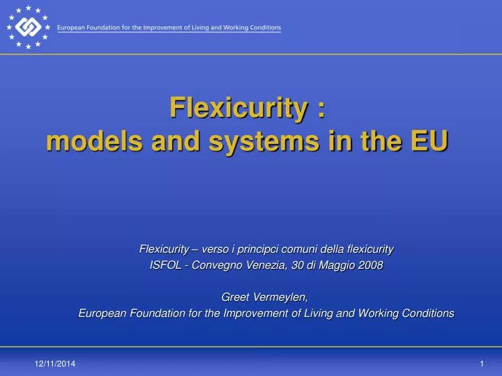 flexicurity models and systems in the eu