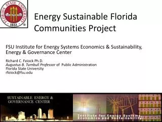 Energy Sustainable Florida Communities Project