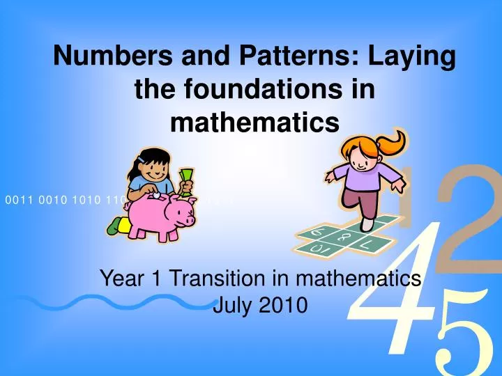 numbers and patterns laying the foundations in mathematics