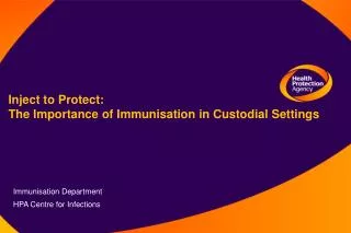 Inject to Protect: The Importance of Immunisation in Custodial Settings